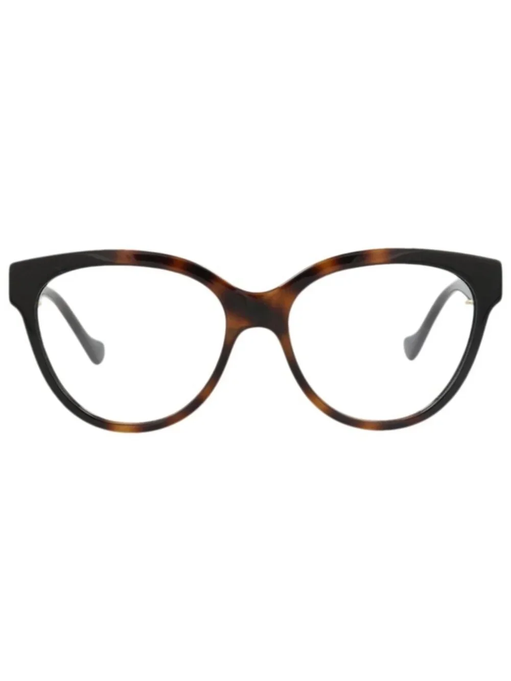 New Gucci Women's Eyeglasses Square Rectangle Injection Frame Havana Black